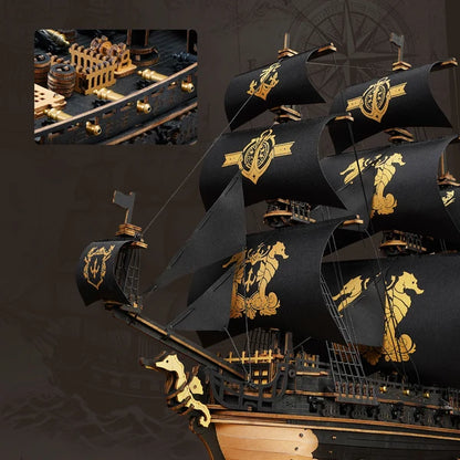 The Seahorse Barque 3D Wooden Puzzle，603  Number of pieces