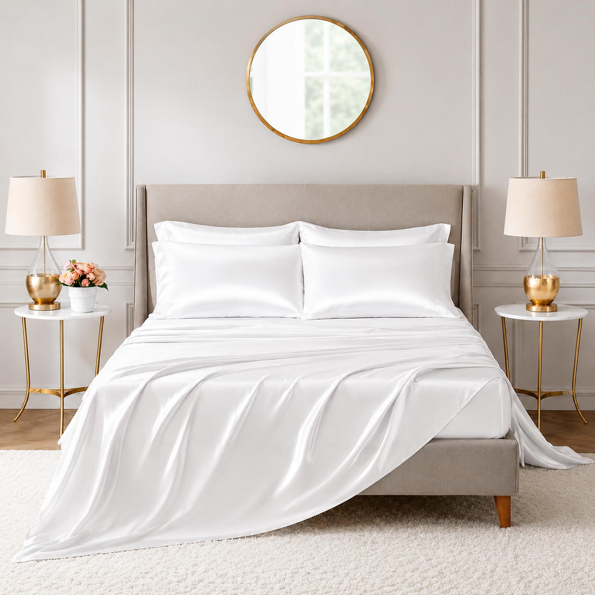 6-Piece Luxury Satin Sheet Set