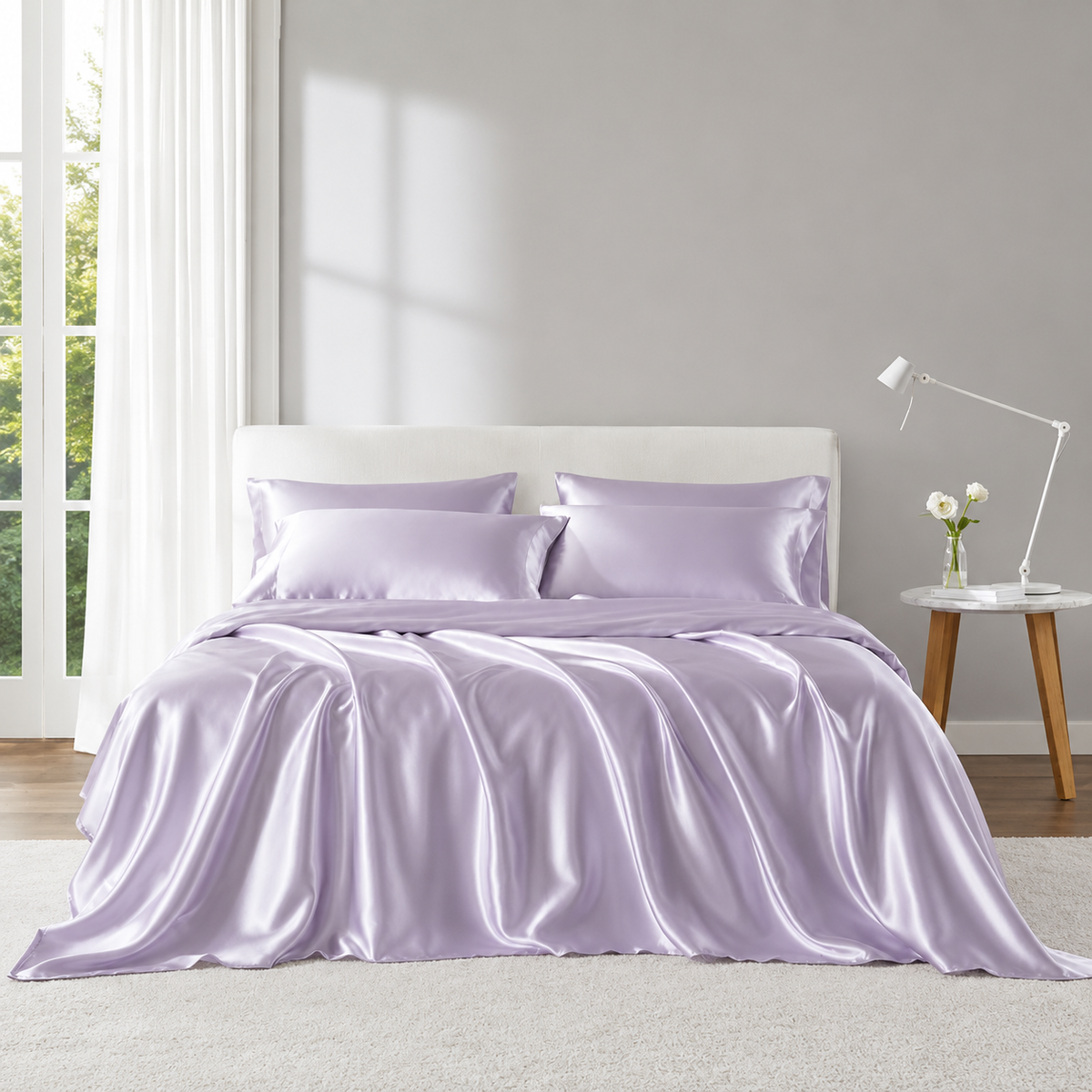 6-Piece Luxury Satin Sheet Set