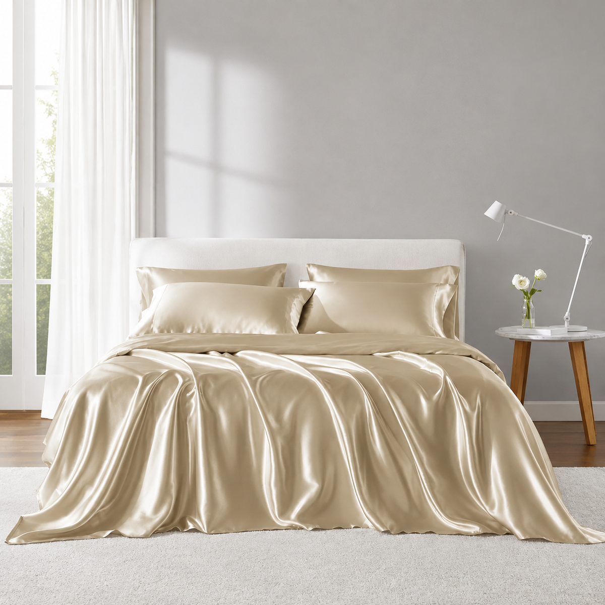 6-Piece Luxury Satin Sheet Set