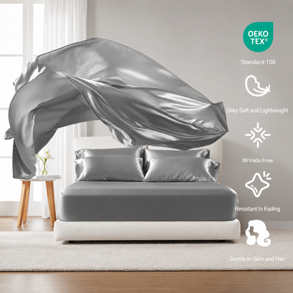 6-Piece Luxury Satin Sheet Set