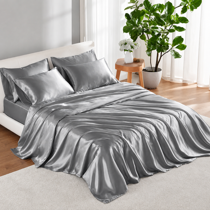 6-Piece Luxury Satin Sheet Set