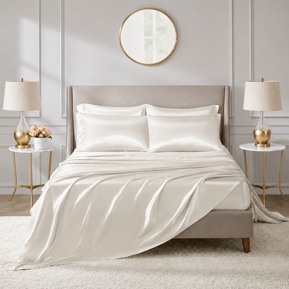 6-Piece Luxury Satin Sheet Set